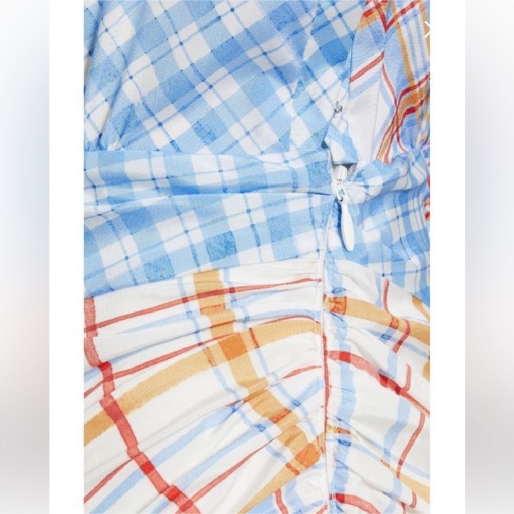 Veronica Beard Wixson Ruched Patchwork Midi Dress… - image 7